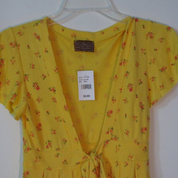 * 2/$15 The Rag Story Top Juniors Small Jr S NWT $38 Yellow Layering Top Vest - Picture 2 of 3